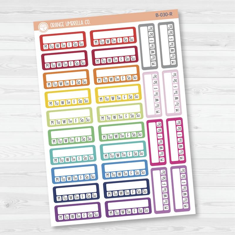 Habit Tracker - Single Planner Stickers | B-030
