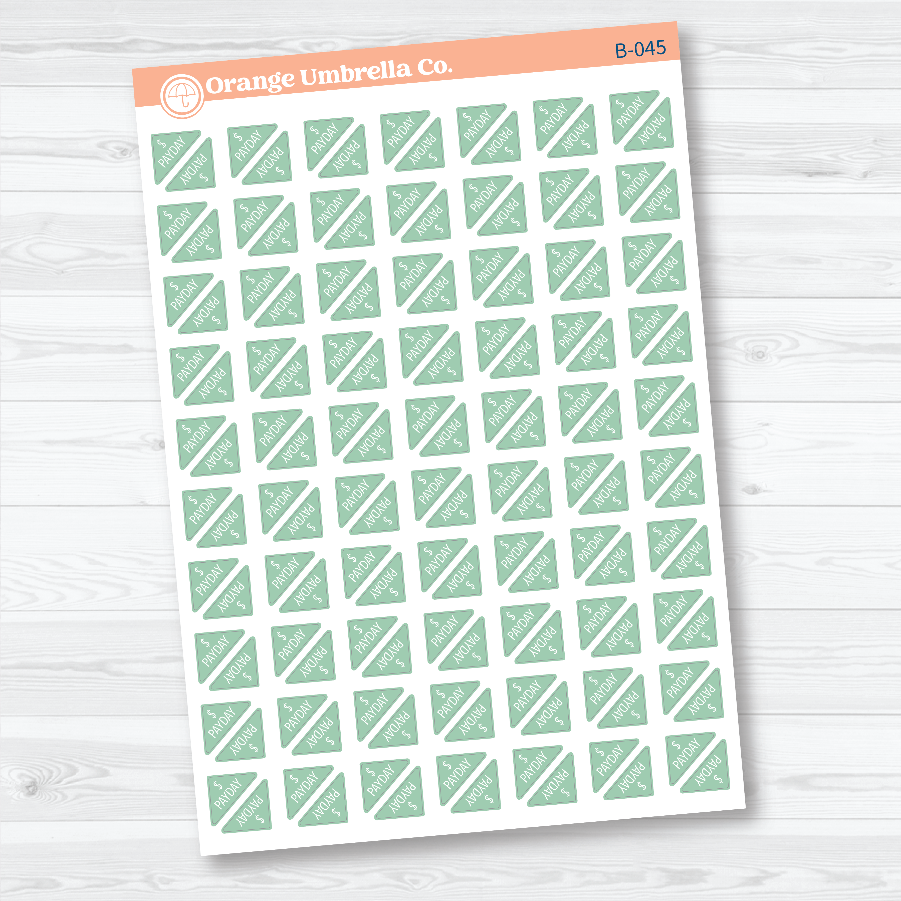Pay Day Mini Corner Planner Stickers | Payday Reminder Stickers | B-045, B-046, B-047