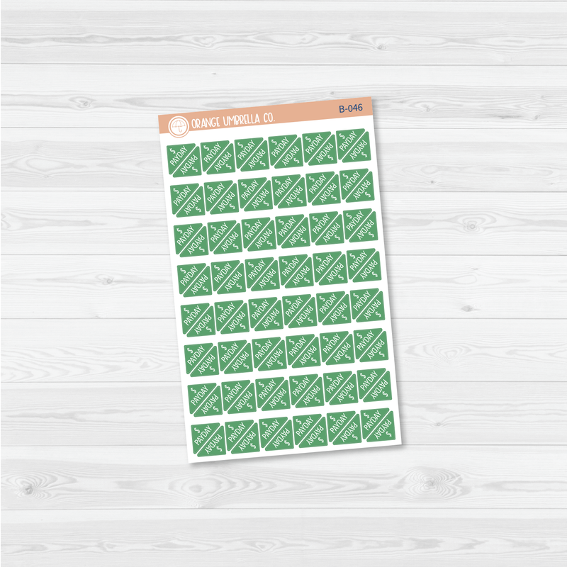 Pay Day - Mini Corner Planner Stickers | B-045/046/047