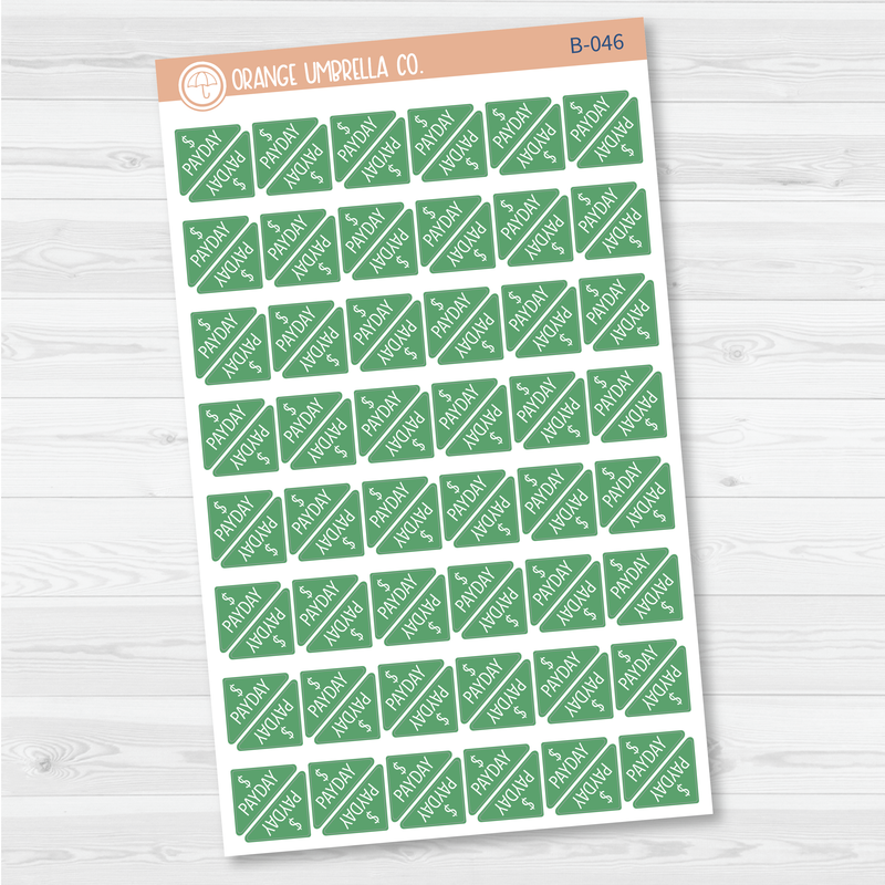 Pay Day - Mini Corner Planner Stickers | B-045/046/047