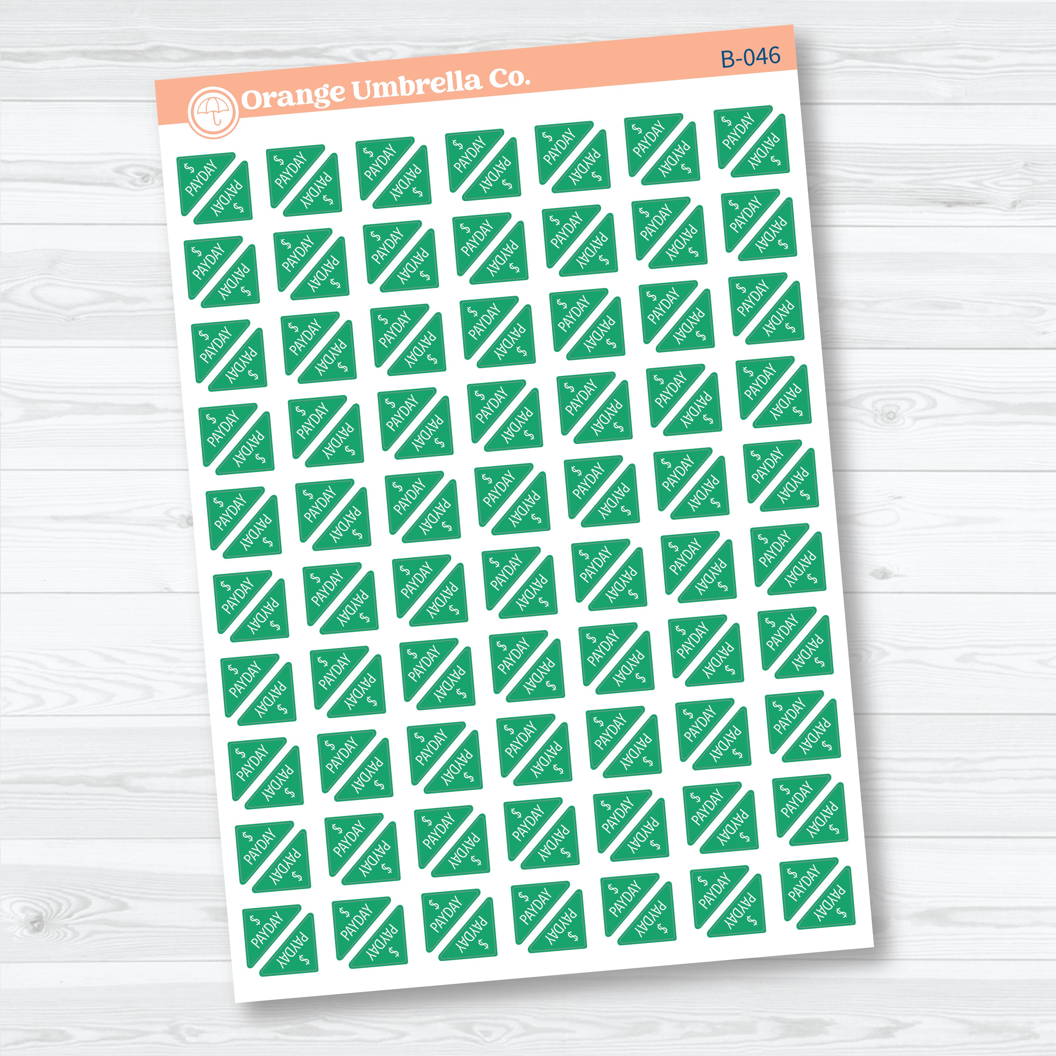 Pay Day Mini Corner Planner Stickers | Payday Reminder Stickers | B-045, B-046, B-047