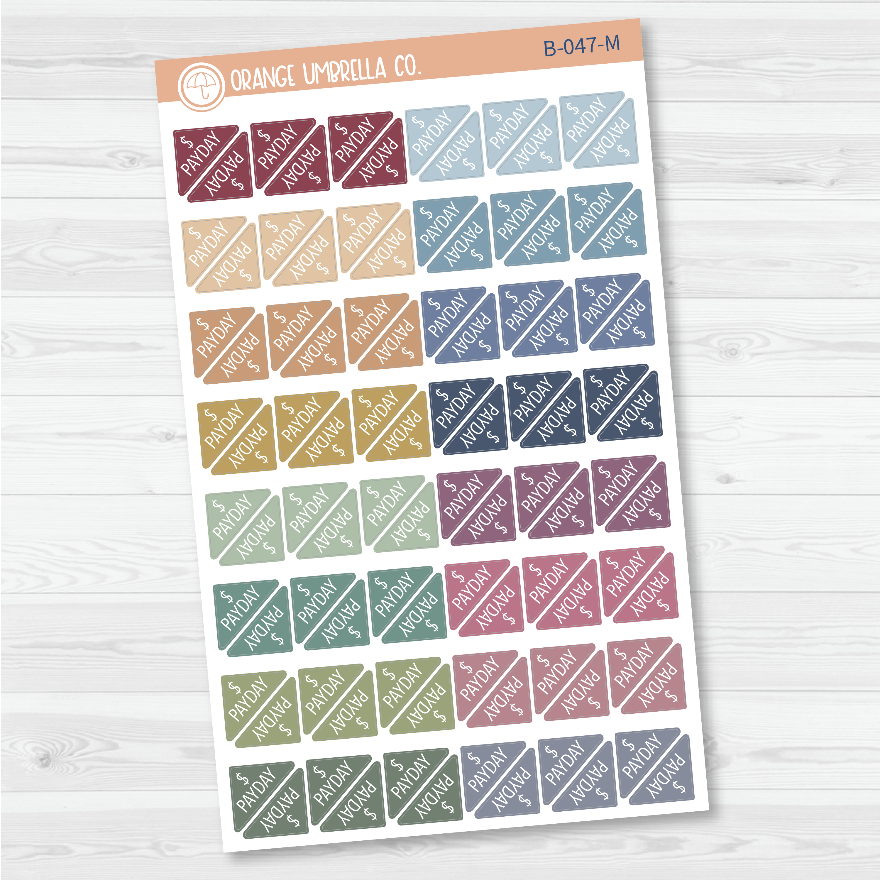 Pay Day Mini Corner Planner Stickers | Payday Reminder Stickers | B-045/046/047