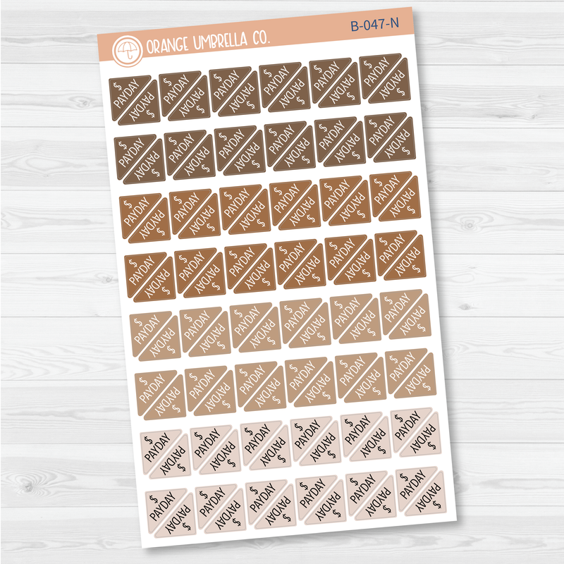 Pay Day - Mini Corner Planner Stickers | B-045/046/047