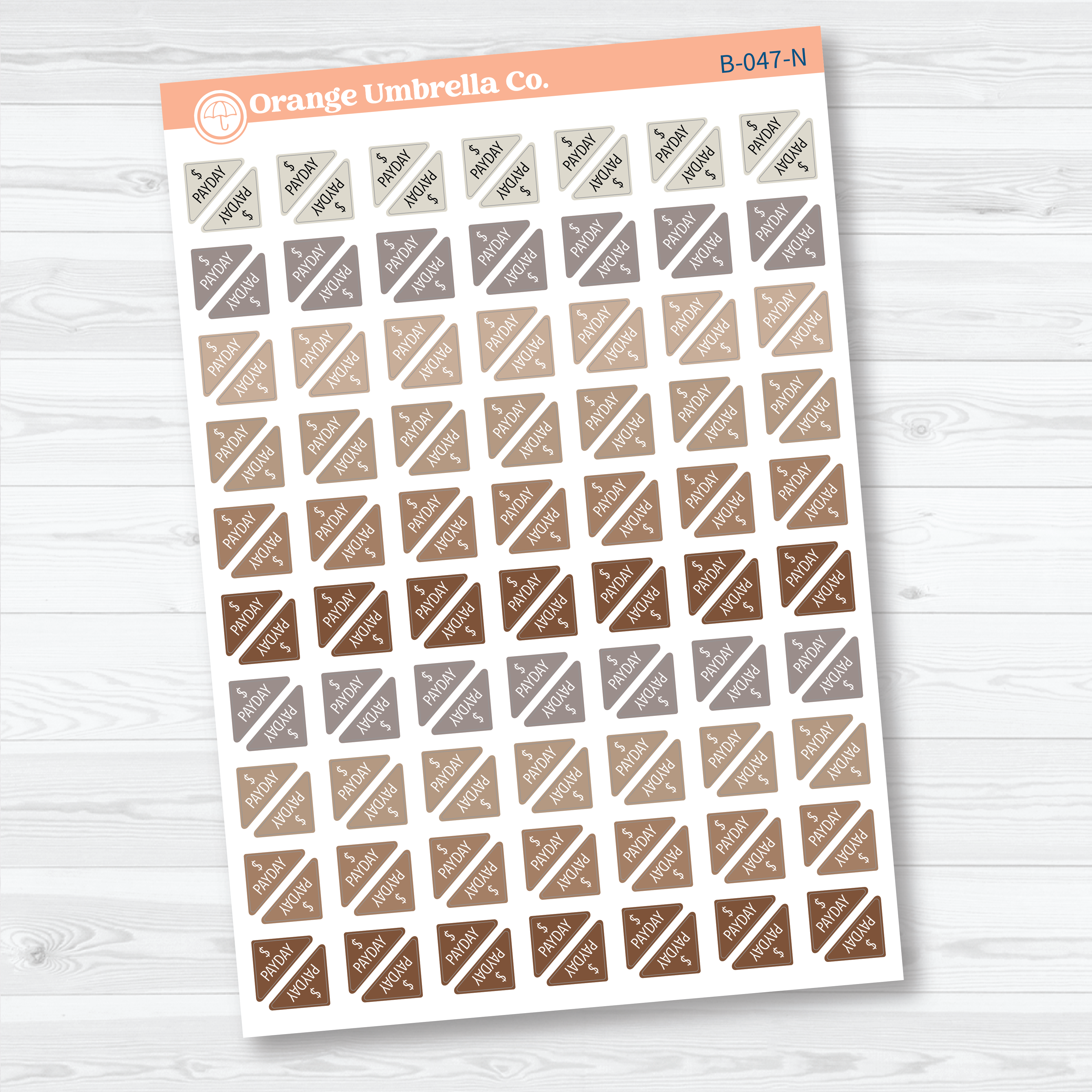 Pay Day Mini Corner Planner Stickers | Payday Reminder Stickers | B-045, B-046, B-047