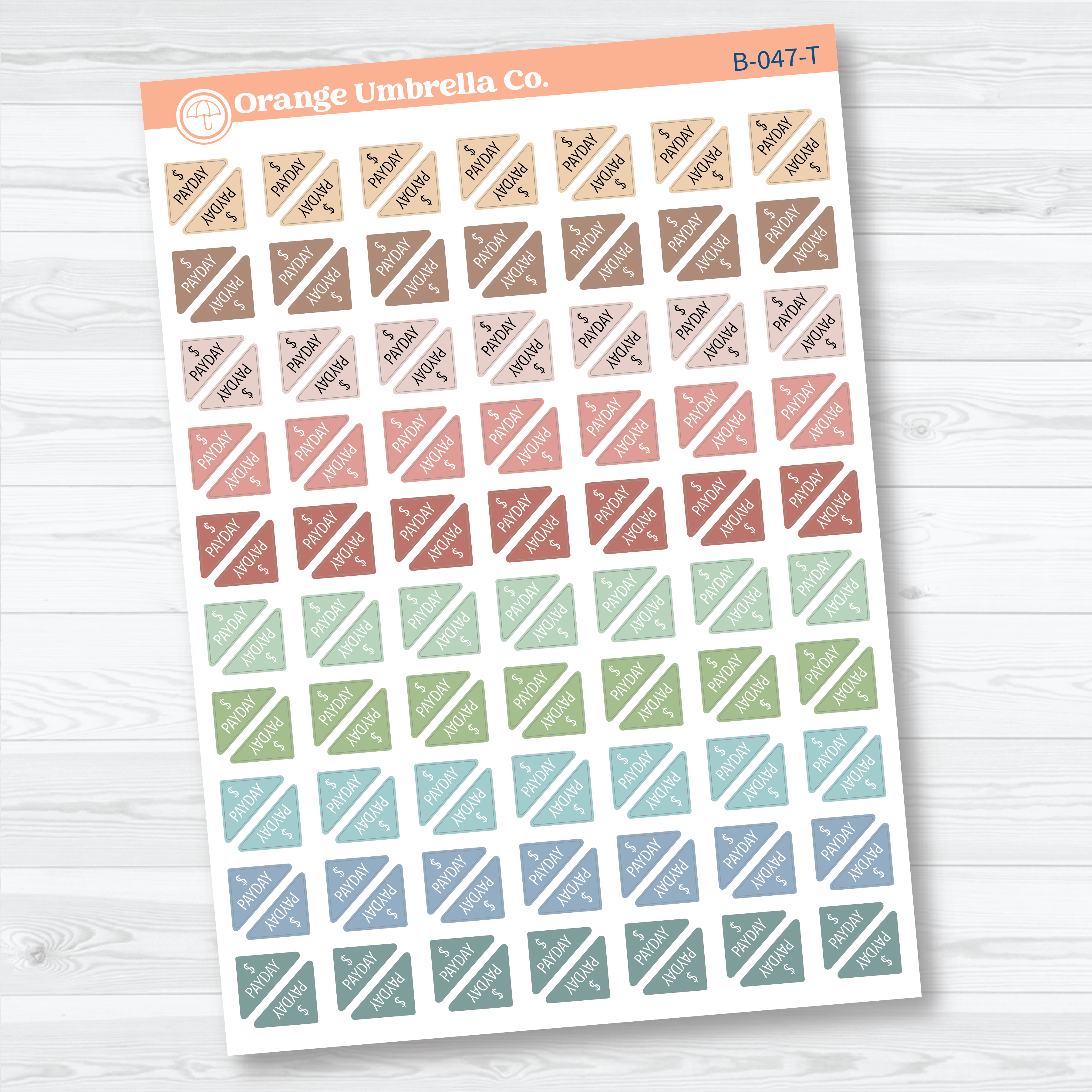 Pay Day Mini Corner Planner Stickers | Payday Reminder Stickers | B-045, B-046, B-047