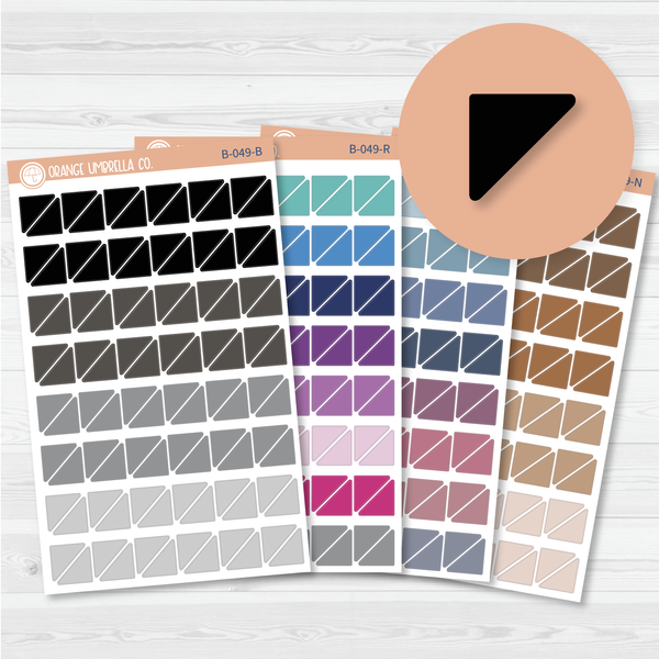 Corner - Mini Blank Planner Stickers | B-049