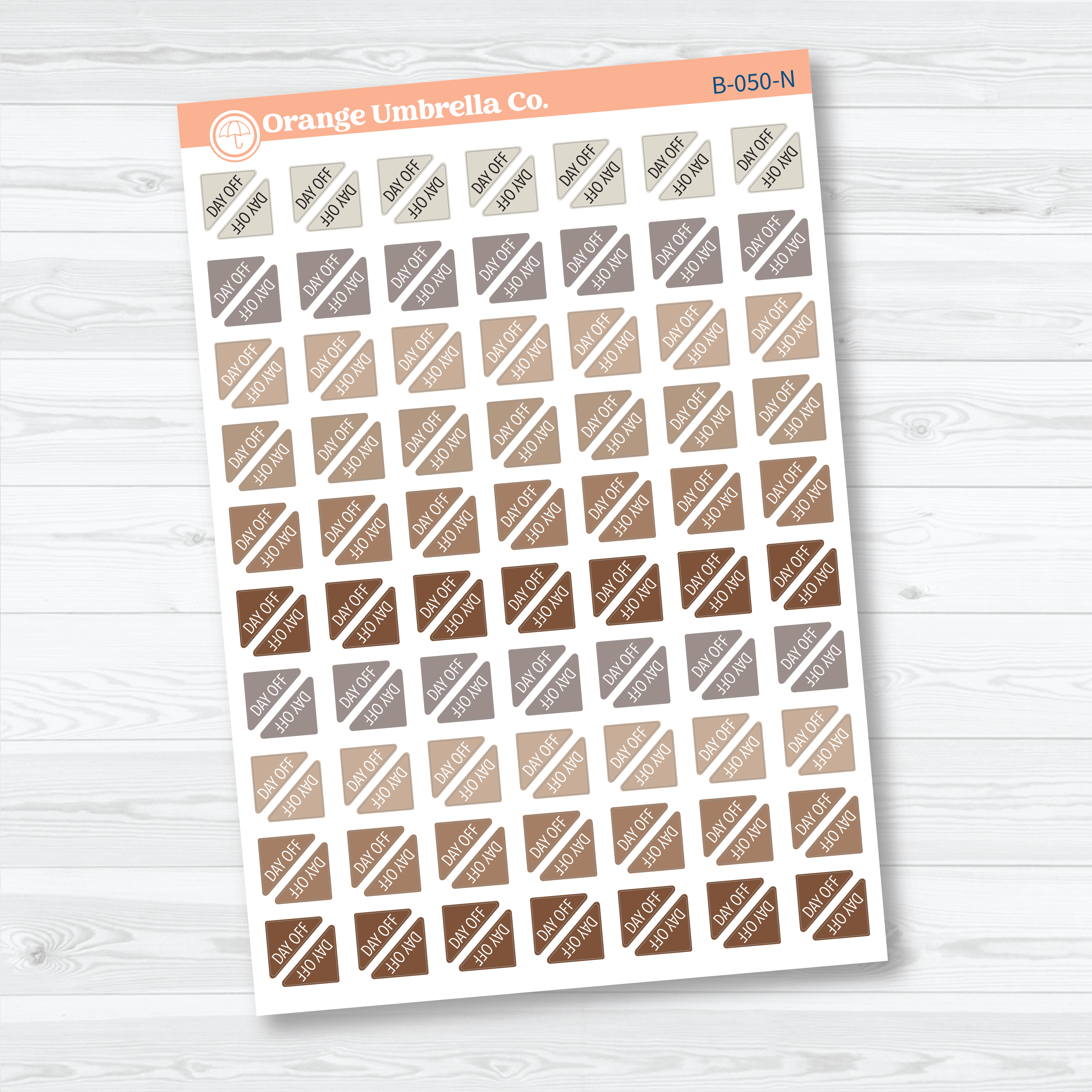 Day Off Mini Corner Planner Stickers | Functional Planner Stickers | B-050