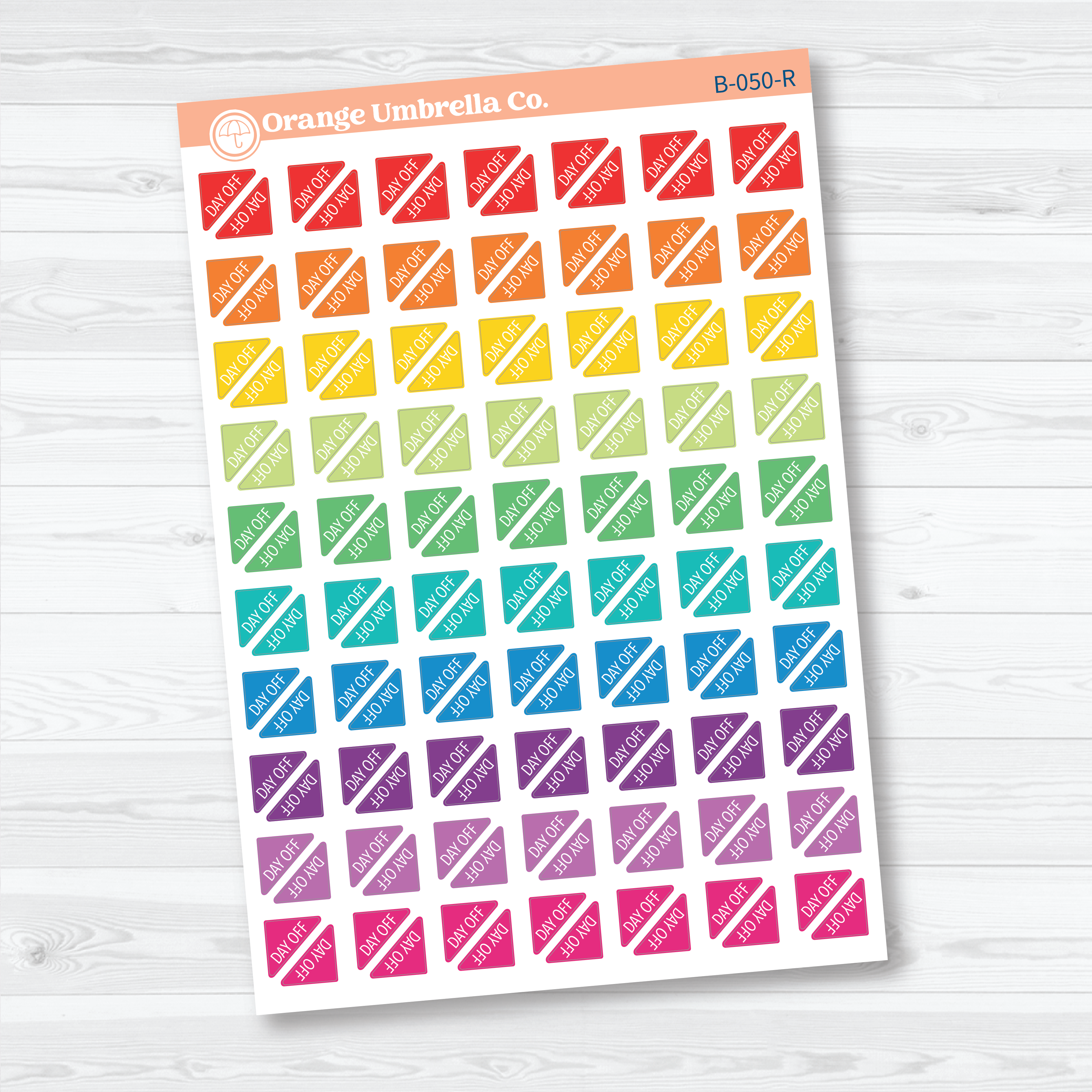 Day Off Mini Corner Planner Stickers | Functional Planner Stickers | B-050