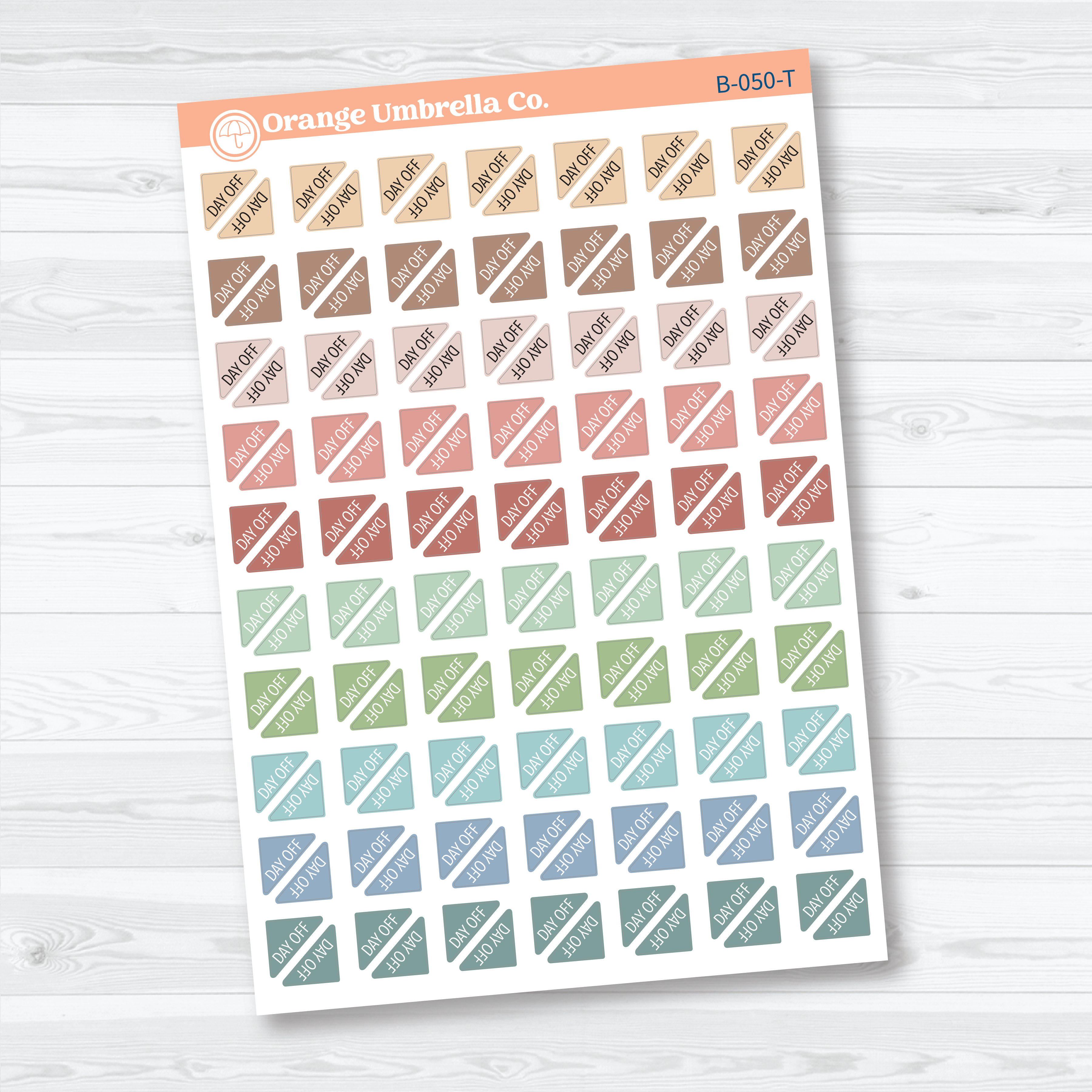 Day Off Mini Corner Planner Stickers | Functional Planner Stickers | B-050