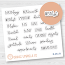 Dashboard Title Headers Script Planner Stickers | FC12 | B-051-B
