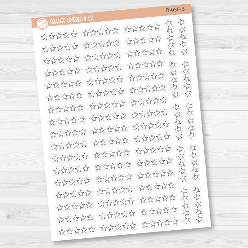 Star Rating - Movie and Book Icon Tracker Planner Stickers | B-056