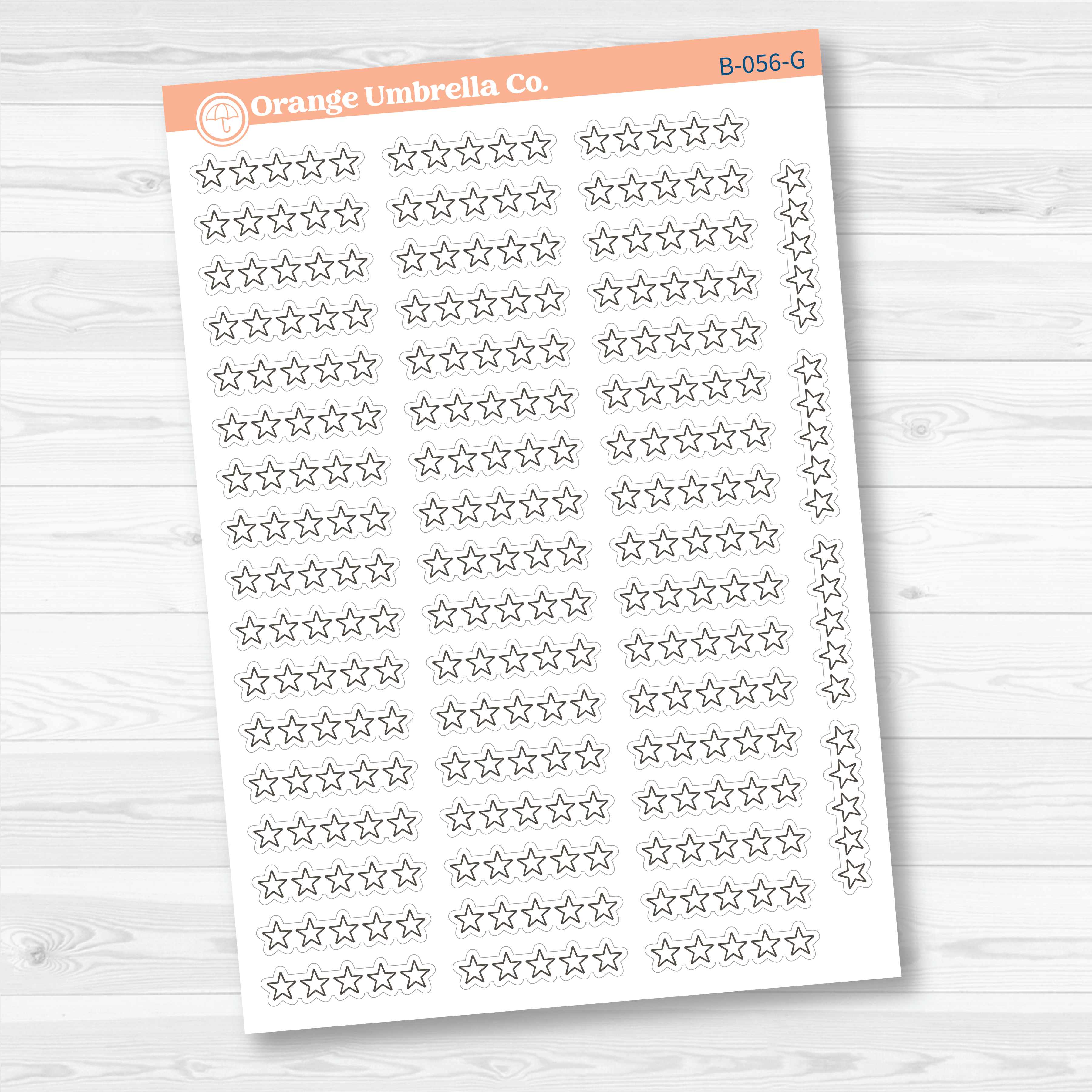 Star Rating - Movie & Book Icon Tracker Planner Stickers | B-056