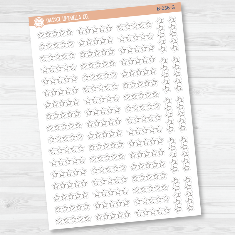 Star Rating - Movie and Book Icon Tracker Planner Stickers | B-056