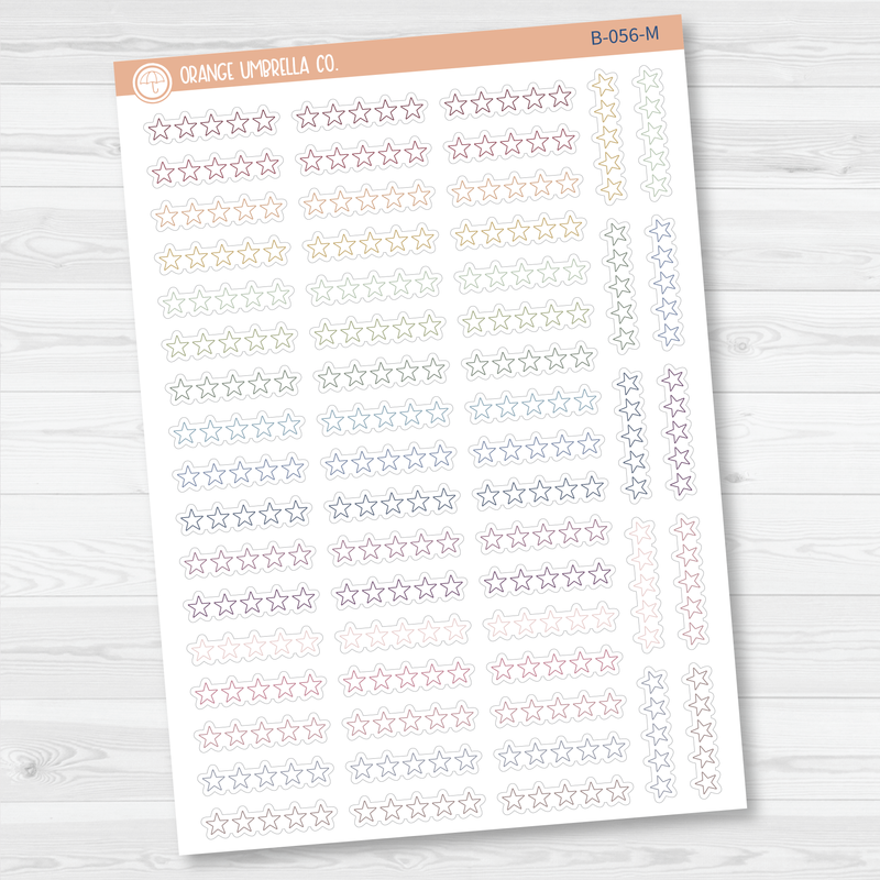 Star Rating - Movie and Book Icon Tracker Planner Stickers | B-056