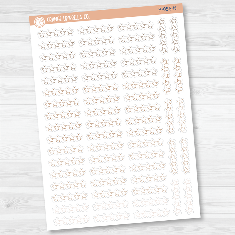 Star Rating - Movie and Book Icon Tracker Planner Stickers | B-056