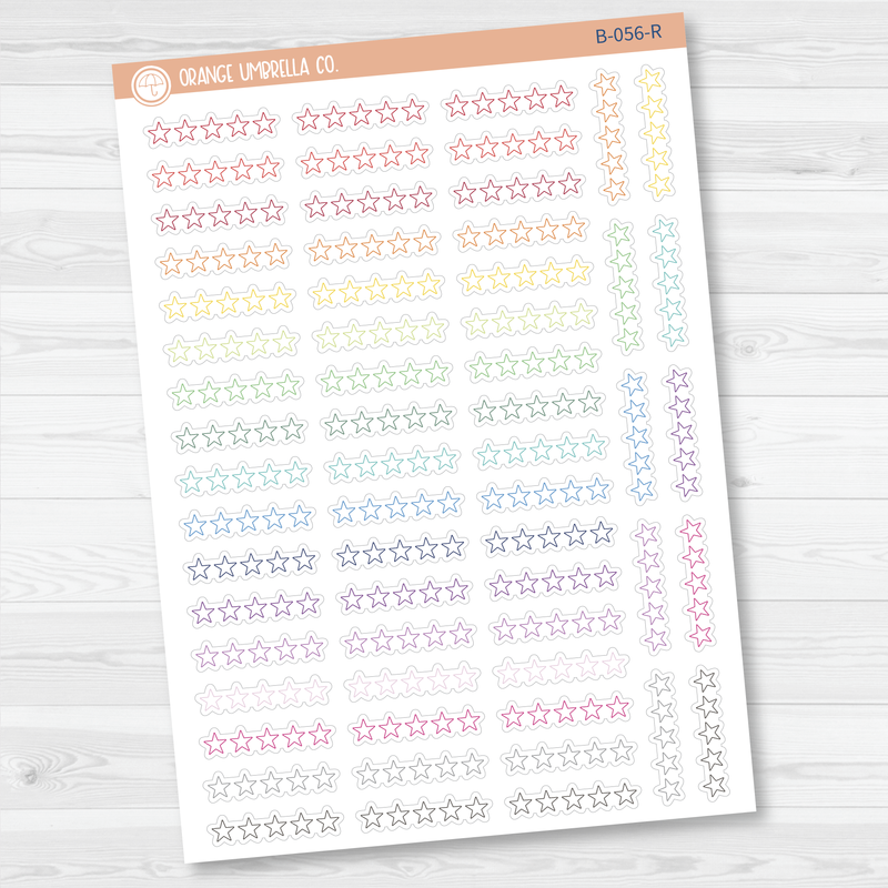 Star Rating - Movie and Book Icon Tracker Planner Stickers | B-056