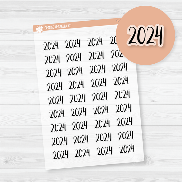 2024 Year Script Planner Stickers | F2 Clear Matte | B-060-BCM