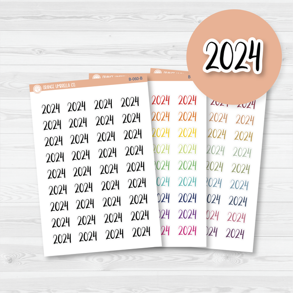 2024 Year Script Planner Stickers | F2 | B-060