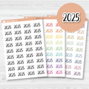 2025 Year Mini Script Planner Stickers | F2 | B-061