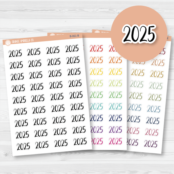 2025 Year Script Planner Stickers | F2 | B-061
