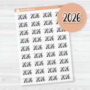 2026 Year Mini Script Planner Stickers | F2 Clear Matte | B-062-BCM