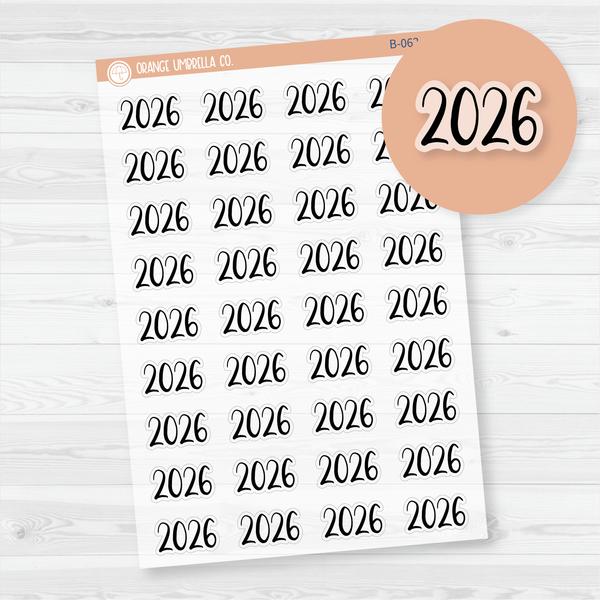 2026 Year Script Planner Stickers | F2 Clear Matte | B-062-BCM