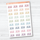 2026 Year Mini Script Planner Stickers | F2 | B-062