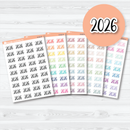 2026 Year Mini Script Planner Stickers | F2 | B-062