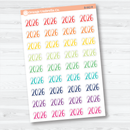 2026 Year Mini Script Planner Stickers | F2 | B-062