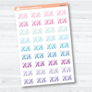 2026 Year Mini Script Planner Stickers | F2 | B-062