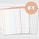 Time - Quarter/3-Quarter Hour Script Planner Stickers | F3 | B-070