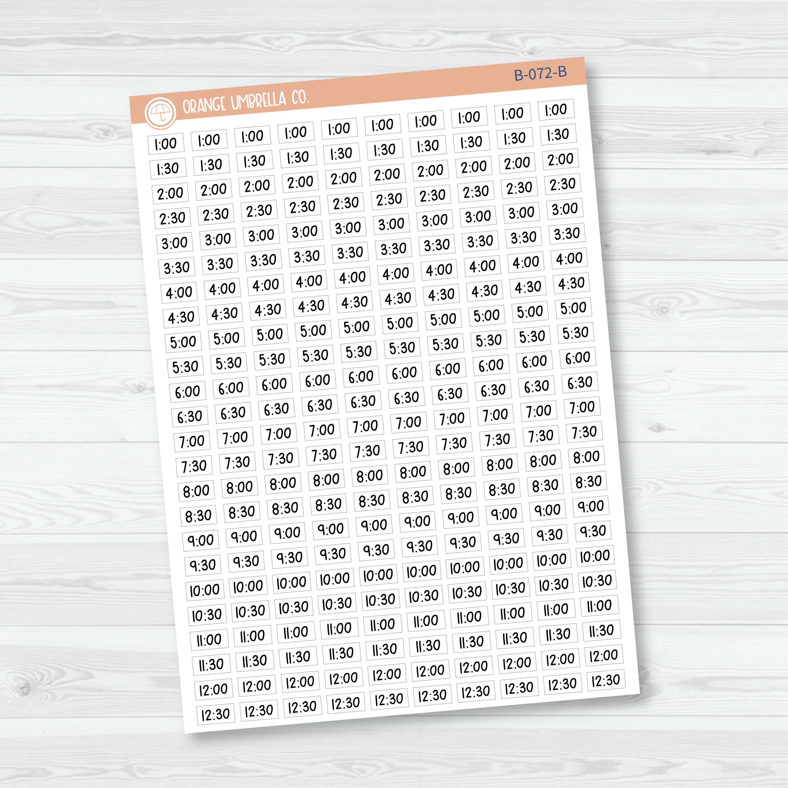 Time - Half Hour Saray Plans Script Planner Stickers | FSP | B-072