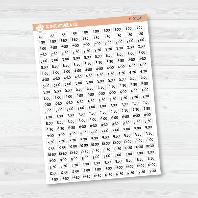 Time - Half Hour Saray Plans Script Planner Stickers | FSP | B-072