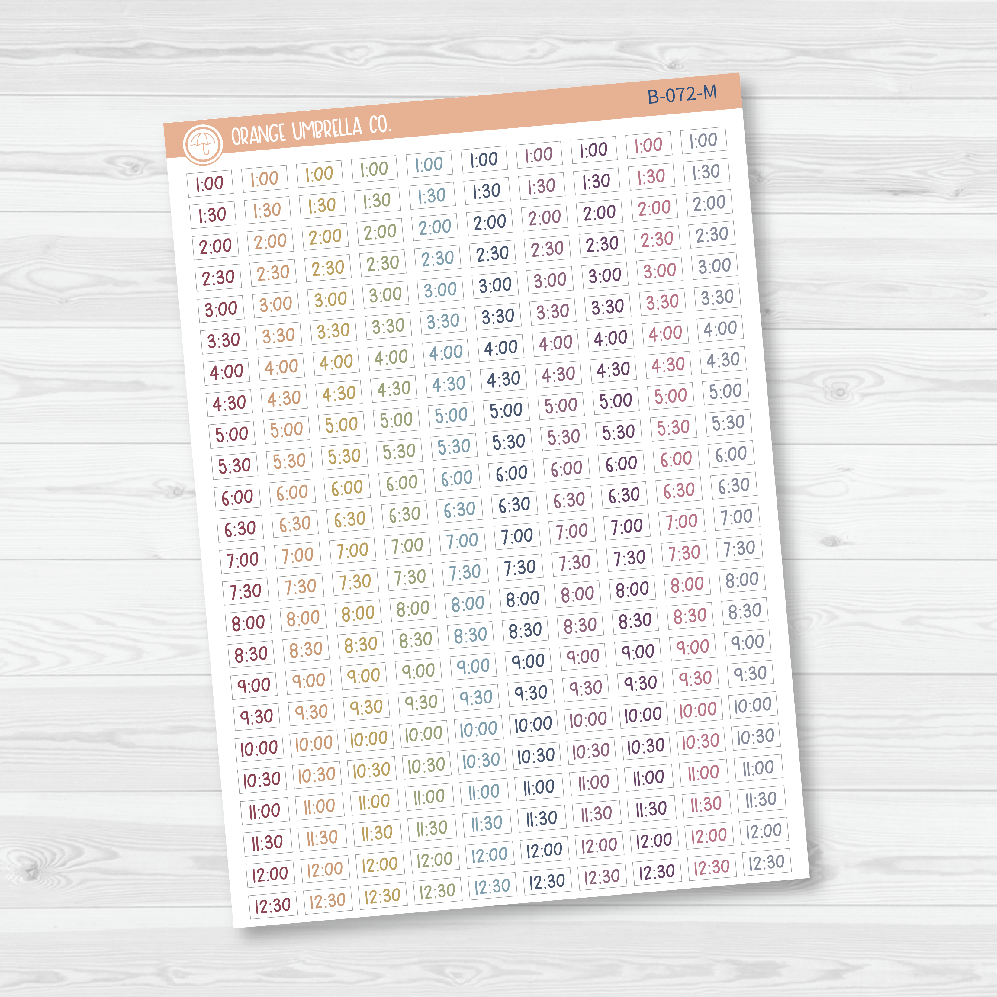 Time - Half Hour Saray Plans Script Planner Stickers | FSP | B-072