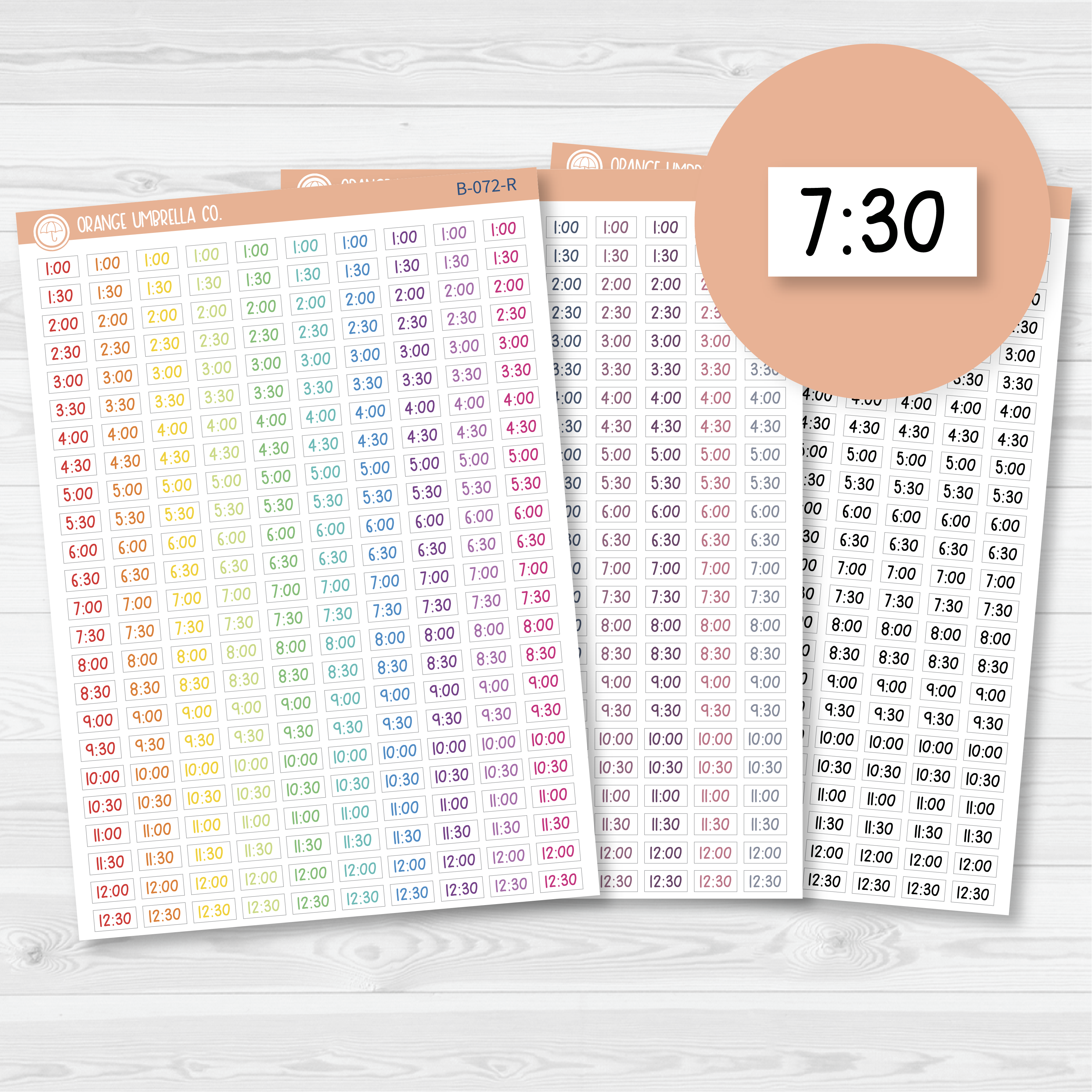 Time - Half Hour Saray Plans Script Planner Stickers | FSP | B-072