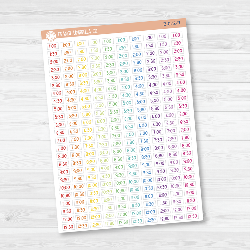 Time - Half Hour Saray Plans Script Planner Stickers | FSP | B-072