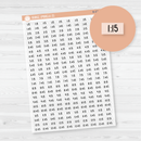 Time - Quarter and 3-Quarter Hour Saray Plans Script Planner Stickers | FSP Clear Matte | B-073-BCM