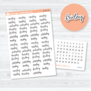 Days of the Week Stickers | Script Day Header Labels for Planners | F7 | B-075-B-076