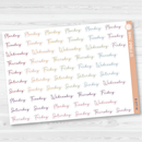 Day of the Week Header Planner Stickers | F5 | B-077