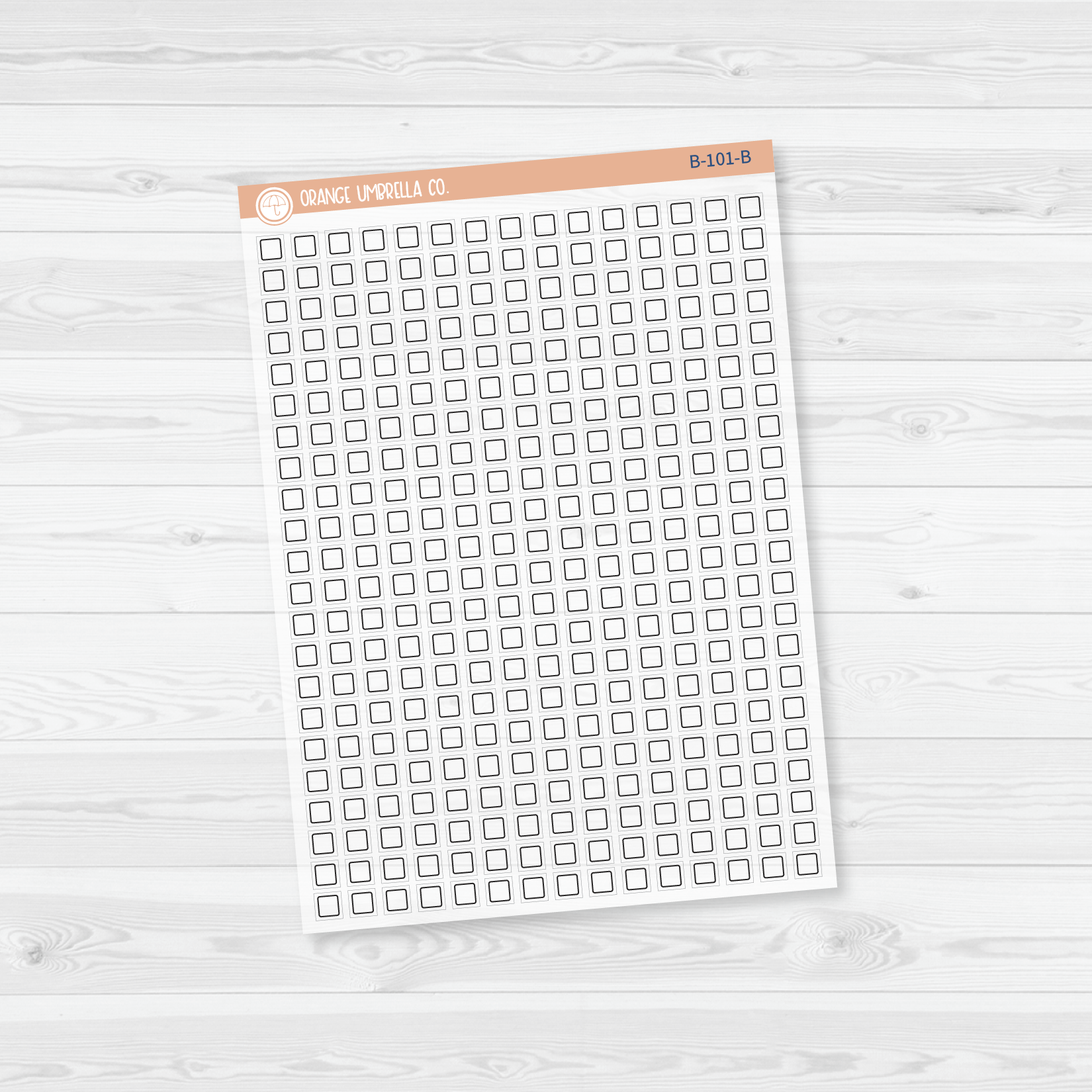 Year At A Glance Calendar Color Coding Planner Stickers | Square Clear Matte | B-101-CM