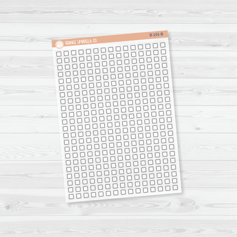 Year At A Glance Calendar Color Coding Planner Stickers | Square Clear Matte | B-101-CM