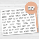 Days of the Week Stickers | Script Planner Headers | FC12 | B-115-B