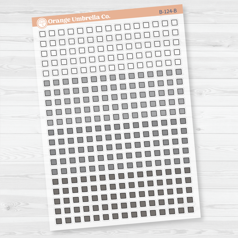 Wonky Checkbox Squares from Journaling Kits | Clear Matte | B-124-CM