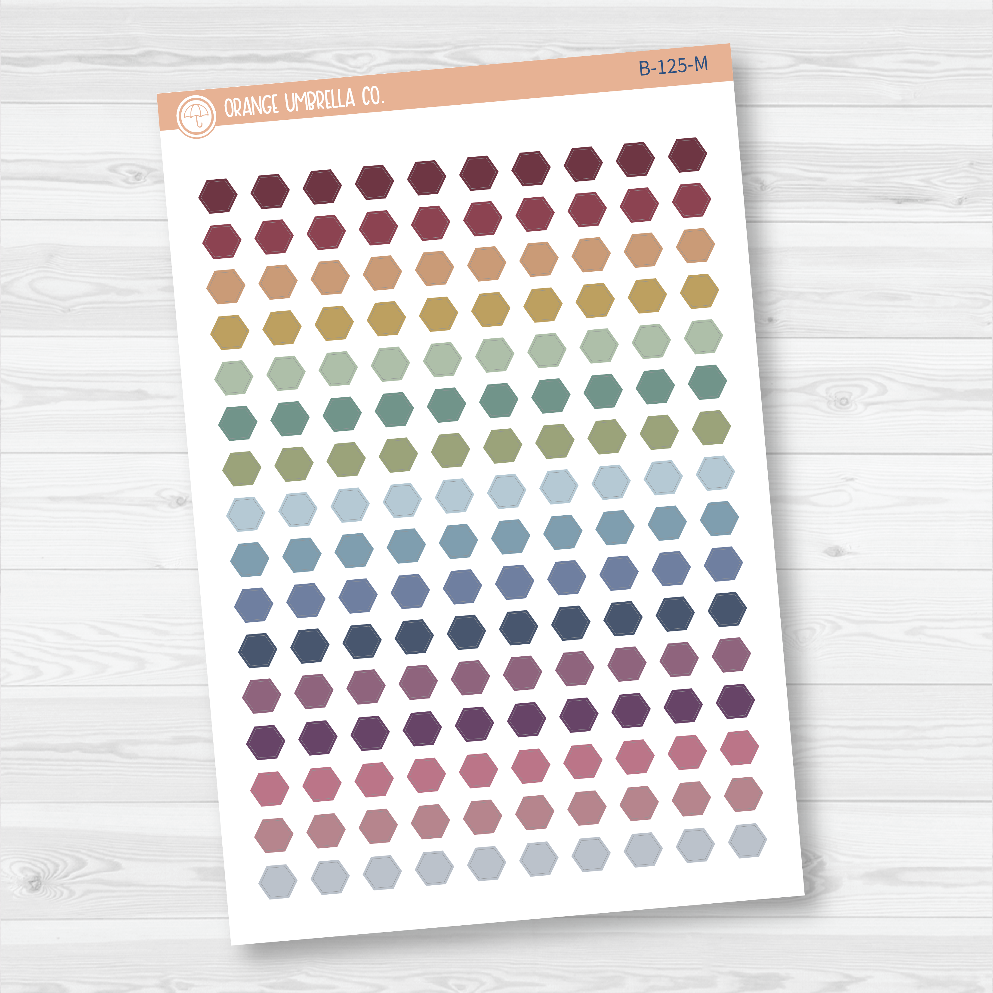 Hexagon - Tiny Planner Stickers | B-125
