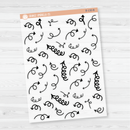Arrows - Coils/Springy Planner Stickers | Clear Matte | B-130-CM