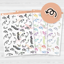 Arrows - Coils/Springy Planner Stickers | Clear Matte | B-130-CM