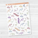 Arrows - Coils/Springy Planner Stickers | Clear Matte | B-130-CM