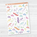 Arrows - Coils/Springy Planner Stickers | Clear Matte | B-130-CM