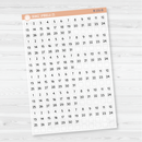 6 Months of Mini Date Dot Covers Planner Stickers | F16 Script | B-131-132-B