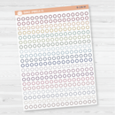 Outline Mini Circle Planner Stickers | Clear Matte | B-136-CM